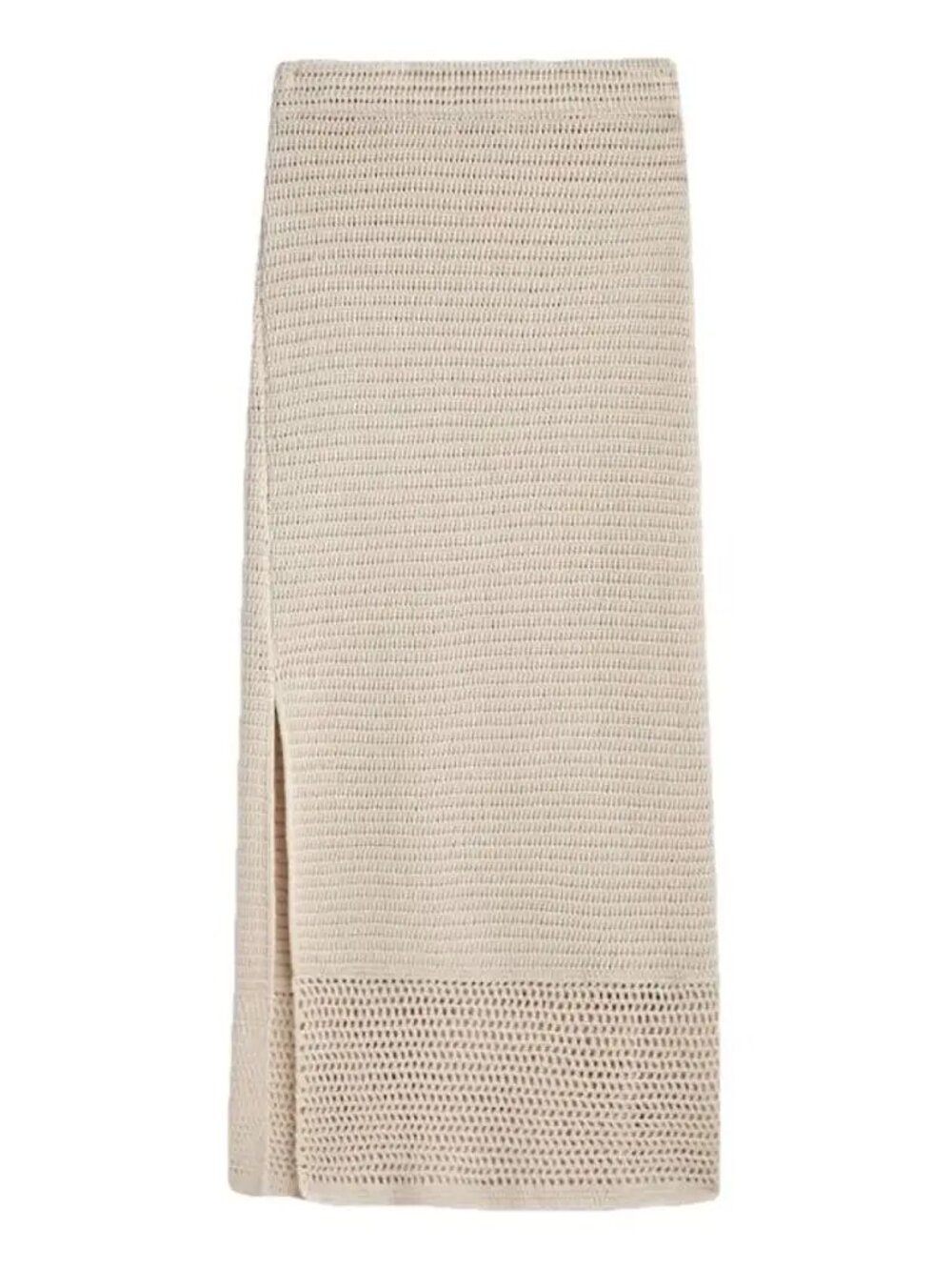 Massimo Dutti Cream Knit Set Size Large - Top and Skirt (Imperfect)